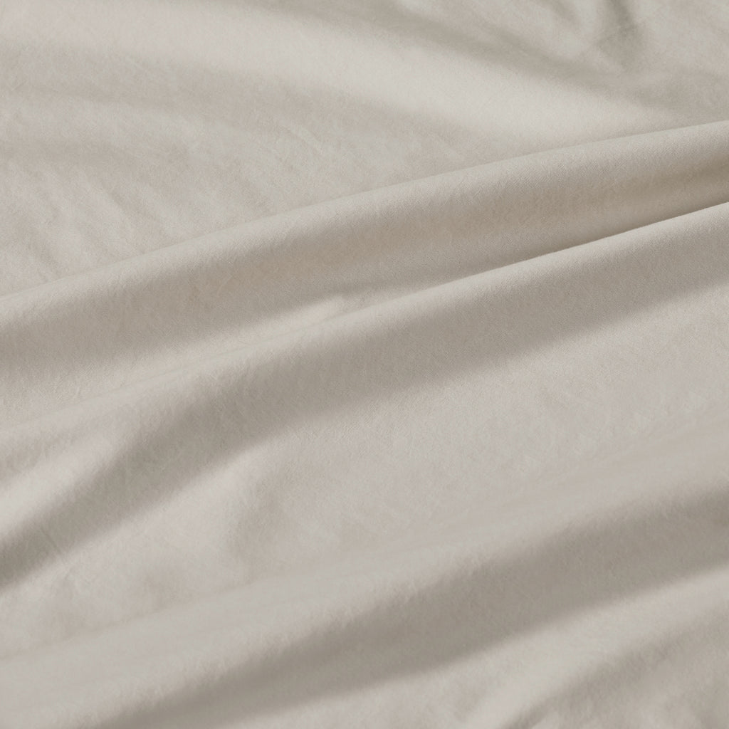 Vintage Washed Cotton Quilt Cover Set - Natural