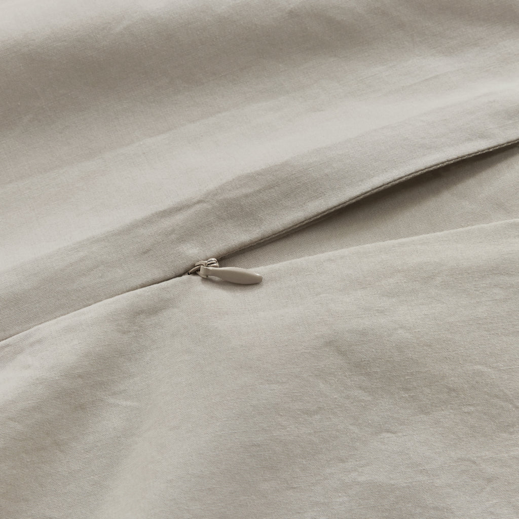 Vintage Washed Cotton Quilt Cover Set - Natural