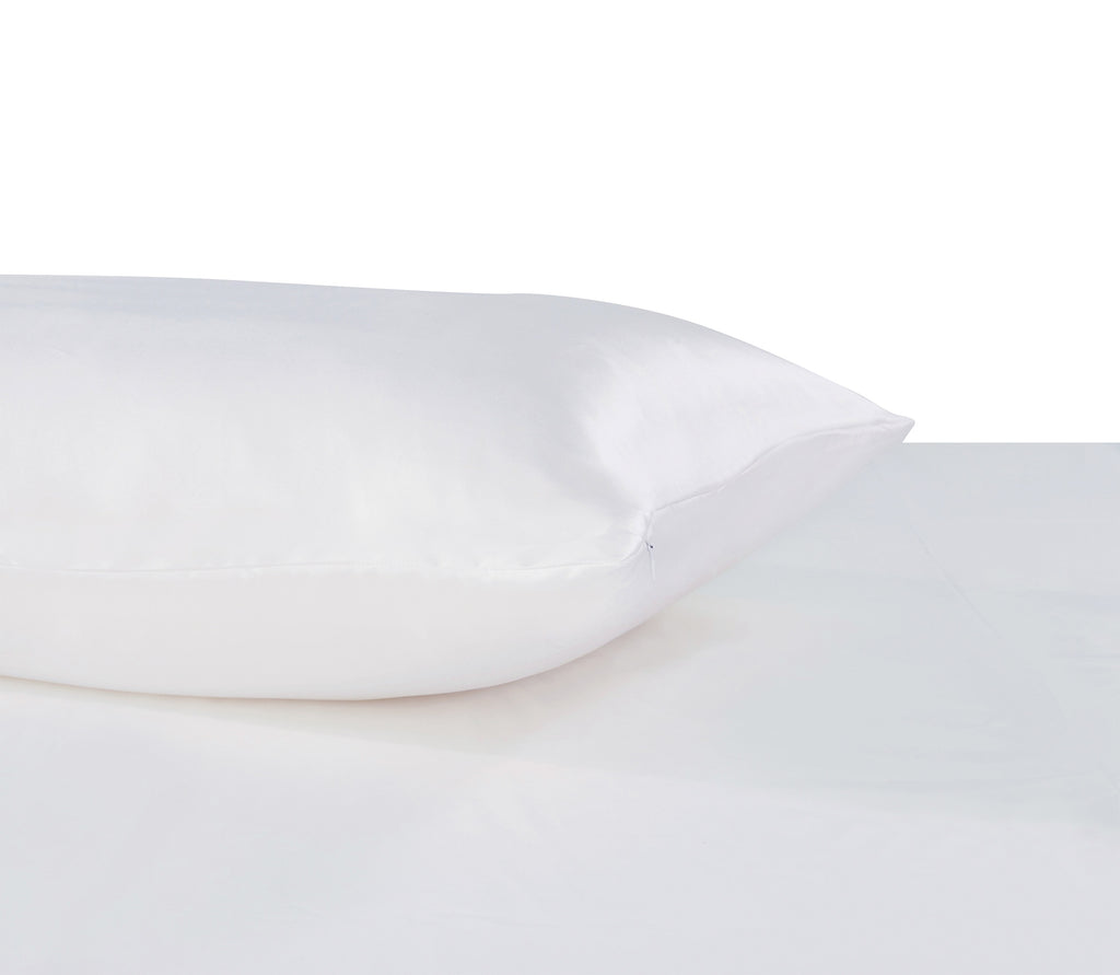 100% Mulberry Silk Pillowcase - White