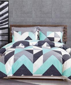 100% Cotton 250 Thread Count Modern City Reversible Quilt Cover Set
